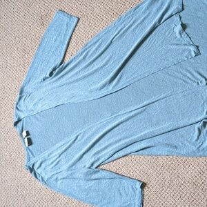 Rachel Zoe 100% Linen Slub Cardigan Open Front Lightweight Cover Up